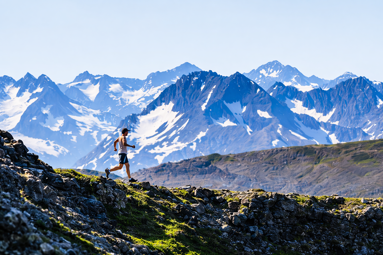 Trail-Runner in den Alpen